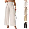 Women's Fashionable Casual Wide Leg Pants And High Waisted Pants