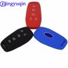 Jingyuqin Remote 5 Buttons силиконовый чехол для автомобильного ключа для FORD EXPLORER Fusion Mustang F150 для Lincoln MKZ MKC Smart Key