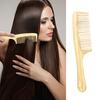 Натуральный бамбуковый гребень для волос с широкими зубьями для женщин и мужчин, антистатическая афро-вилочная расческа, распутывающая щетка для вьющихся прямых влажных сухих волос, предотвращает ломкость