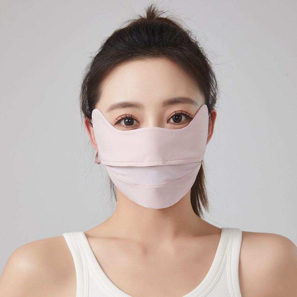 Hanging Ear Summer Face Mask Ice Silk Sports Mask Gifts Sun Protection Mask