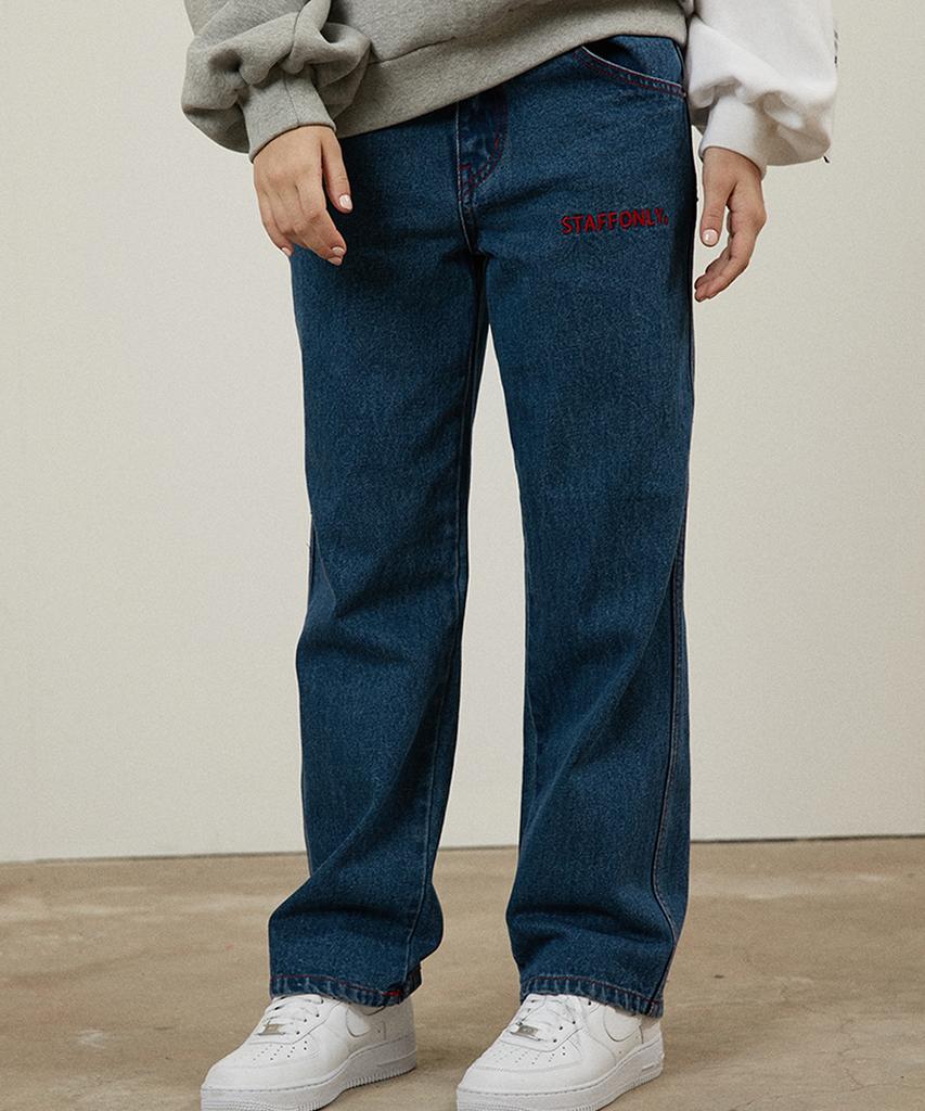 STAFFONLY Climber Denim Pants(Blue)