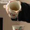 230 мл антикварный керамический кувшин для чая Ru Kiln Creative Nine Peach Tea-separating Cha Hai Justice Cup Divide Teaware Gift Accessories