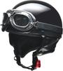 LEAD Vintage Black Half Motorcycle Fits CR-750 Helmet, 57-60cm