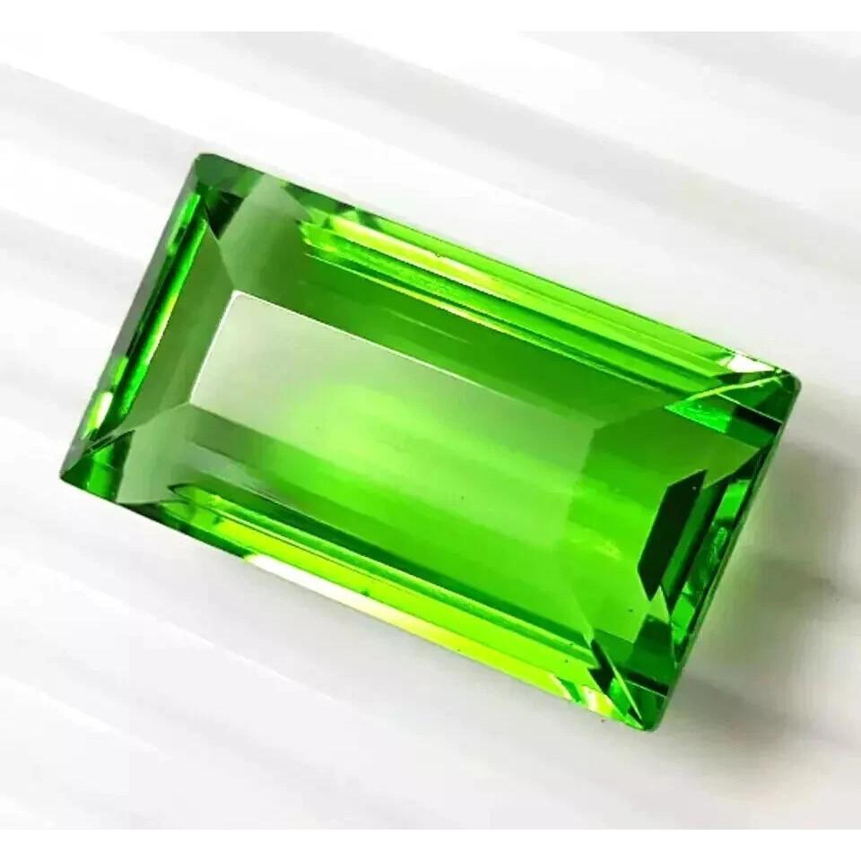Certified Natural Glossy Green Topaz Emerald Cut 178+ Ct Beautiful Gemstone