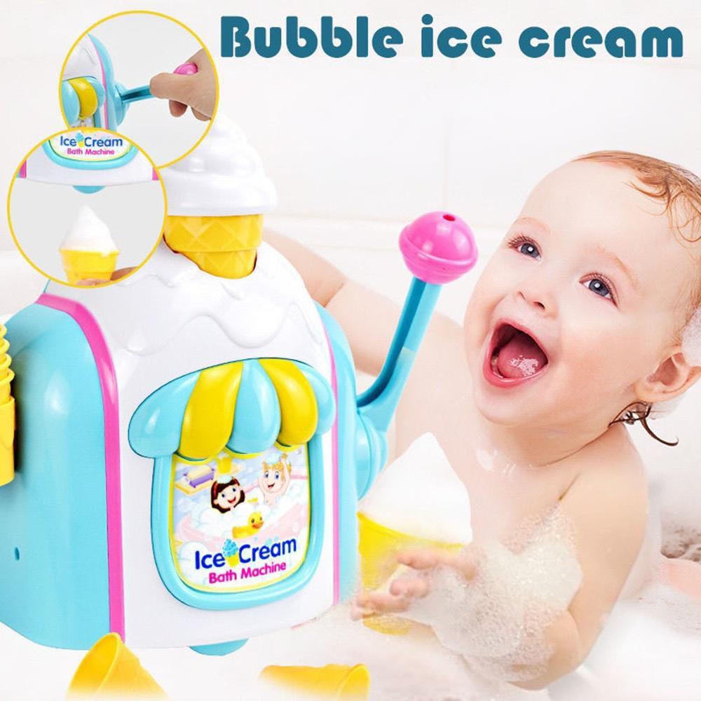 Машина для пены для ванны, Игрушки для ванны для малышей, Машина для мороженого Машина для пузырей Игрушки для ванны Набор игрушек для торта из пузырей Игрушки для воды, Игрушки для мальчиков и девочек
