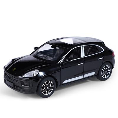 1/32 Porsche Macan T SUV Модель автомобиля из цинкового сплава, литая игрушка-симулятор со звуком и светом, коллекционная, украшает подарок на день рождения мальчика