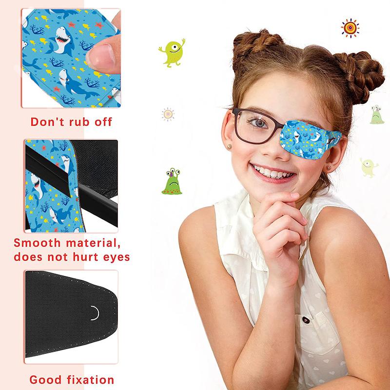 4/8 шт. Детская повязка на глаз для коррекции амблиопии, мультяшный одинарный козырек для глаз, моющийся, детский, коррекция косоглазия, астигматизм, тренировочный козырек для глаз