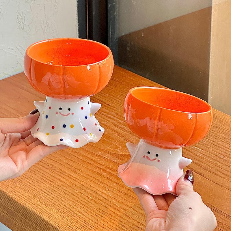 Подарок на Хэллоуин милая тыква призрак керамическая кружка девушка практичная пара чашка для воды сувенир подарочная коробка