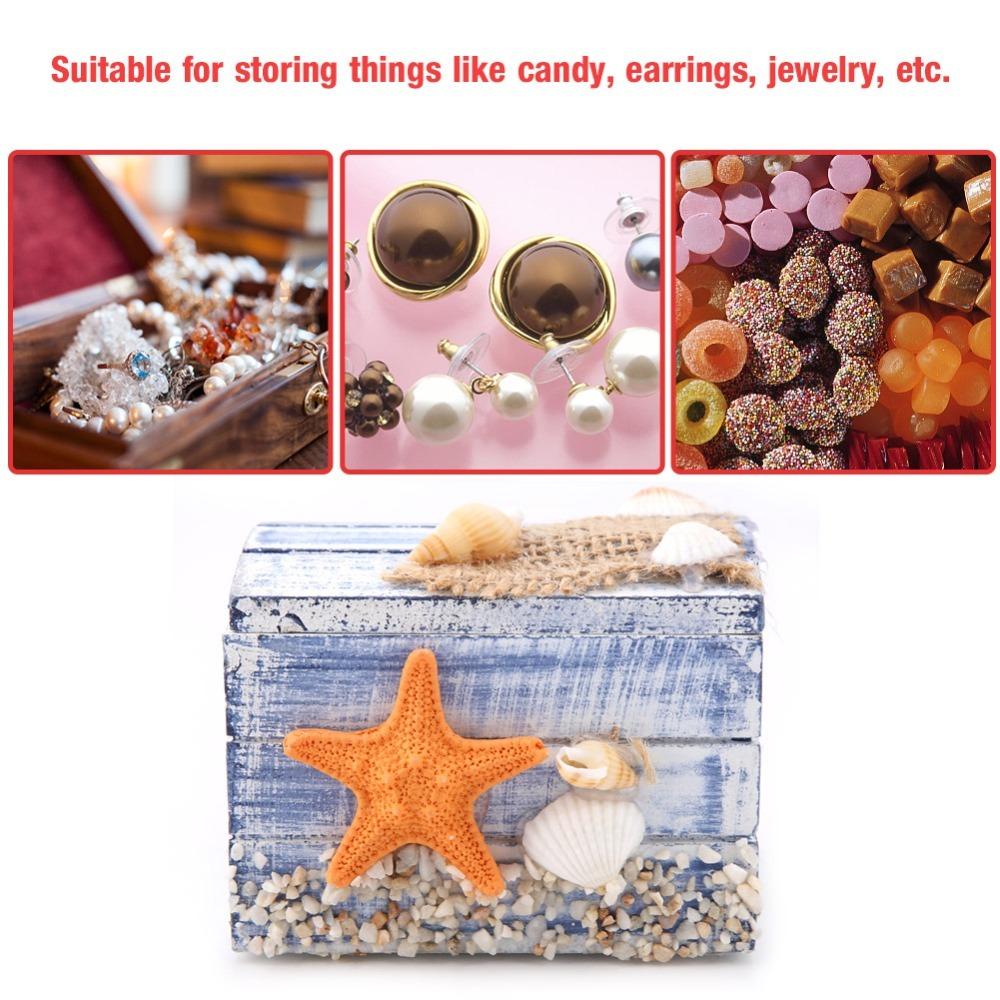 Ocean Themed Wooden Storage Box Small Storage Case Decorative Storage Box For Keepsakes