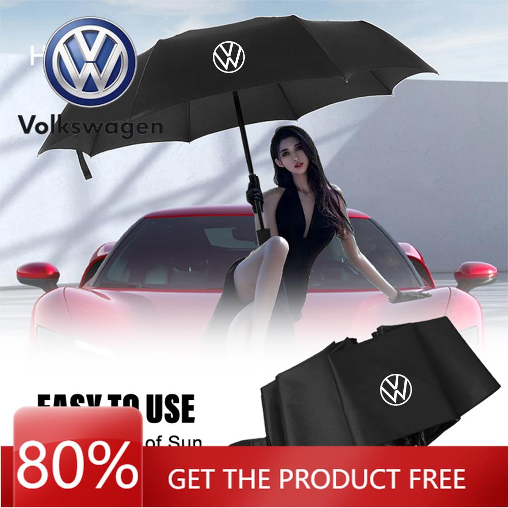Для VOLKSWAGEN VW 1 шт. Для автомобиля VW Значок Черный Зонт Дождь Женщины Мужчины Автоматический Ветрозащитный Водонепроницаемый Снегозащитный Наружный Po