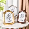 1Pc Relief Retro Arrange The Table Classic Photo Frame European Style Random Photo Paper Resin Ellipse