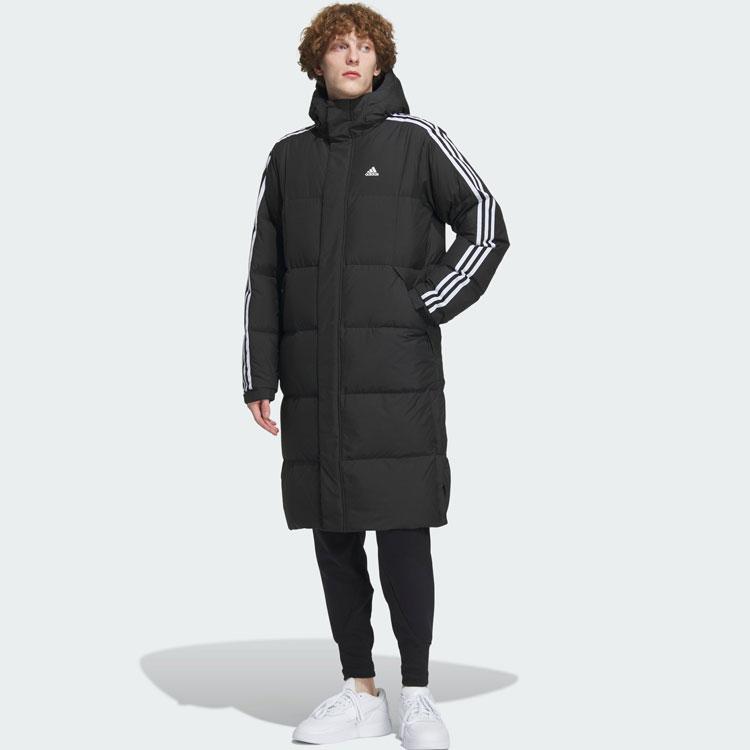 adidas Спорт на открытом воздухе, повседневный пуховик с капюшоном, унисекс, верхняя одежда, черный IT8714