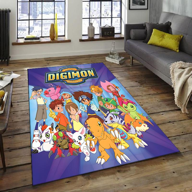 Digimon Design Area Rug - Non-Slip, Soft & Cozy Floor Mat for Living Room, Bedroom, Office - Indoor/Outdoor Decorative Carpet