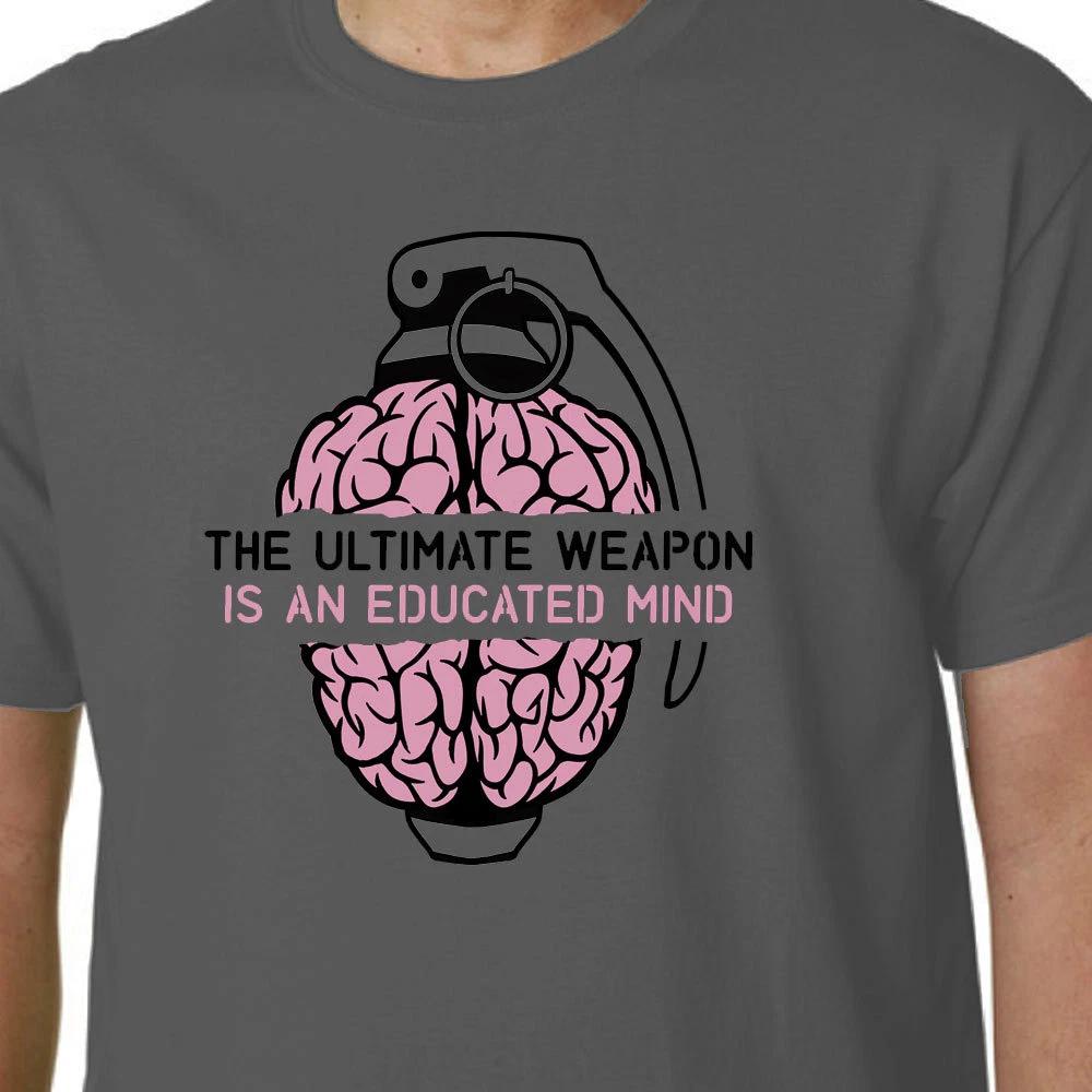 The Ultimate Weapon Is An Educated Mind t-shirt ANONYMOUS GEEK HUMOUR POLITICAL