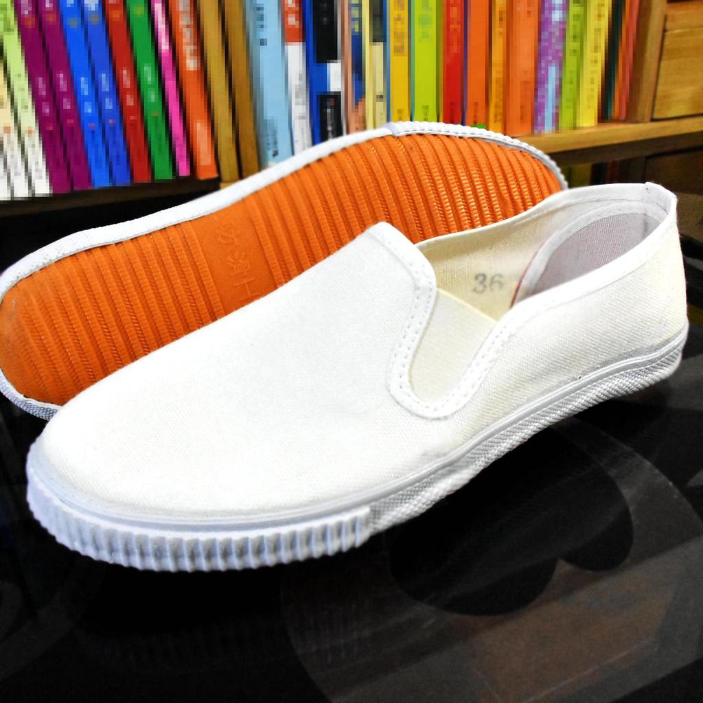 HWF Белые парусиновые слипоны, Нескользящая рабочая обувь, Сине-белые кроссовки с подошвой из сухожилий Лутай для мужчин и женщин