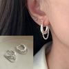 Серебряная серьга-клипса 925 пробы в виде банта для женщин и девочек, дизайн с лентой, балетный стиль, милый ювелирный подарок