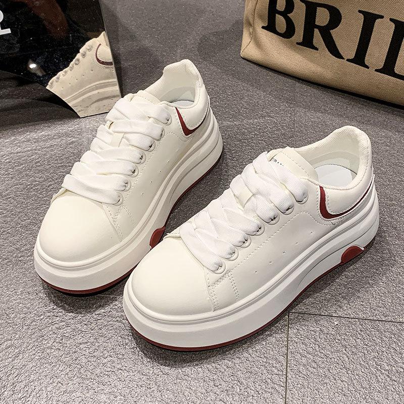 McQueen Women's New Spring Versatile Fashion Platform Heightening Sports and Leisure Board Shoes Women