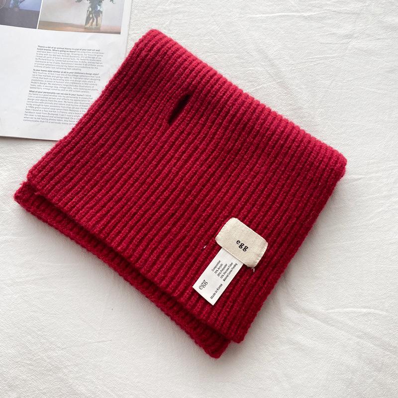 Scarf Designer Niche Macaron Candy Solid Color Cross Wool Fashion Ins Knitted Scarf