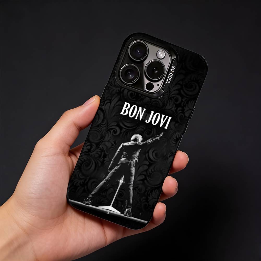 Чехол для телефона группы Bon J-Jovi для iPhone17, 16, 15, 14, 13, 12 Pro Max Черный Матовый Конфетный Ударопрочный Чехол