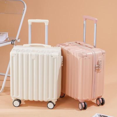 18-дюймовый ретро чемодан для ручной клади однотонный с кодовым замком, легкий и подходит для регистрации в багаж, для мужчин и женщин.