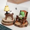 Cute Frog with Rocker Chair Healing Mini Home Office Decoration Desktop Decor Japanese Style Charming Gifts for Friends Wholesal