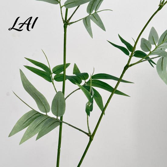 Artificial Plant Stems for Zen Styling Bamboo Tree Branches Long Faux Greenery Plants Leaves Elegant Style Soft Decoration Stems Branches