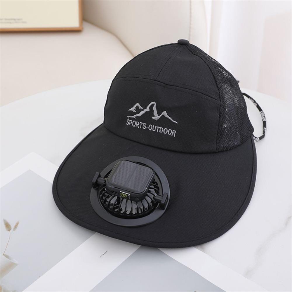 Breathable Solar Fan Hat USB Charging Sun Protection Caps Fashion Full Mesh Hats Summer
