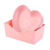 10Pcs Heart Shaped Outline Fruit Tray Resin Display Tray Reusable Decor Tray  Wedding Table Decor