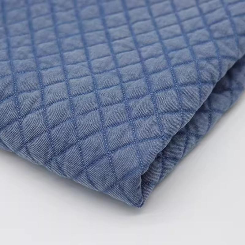 Стеганая Хлопковая Стирка Деним Ткань Осень Зима Ретро Утолщенная для Одежды Сумки Дизайнерская Ручная Работа Diy Швейный Материал Ткань