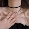 Minimalist Women's Black Choker Necklace - Versatile Collarbone Chain Accessory