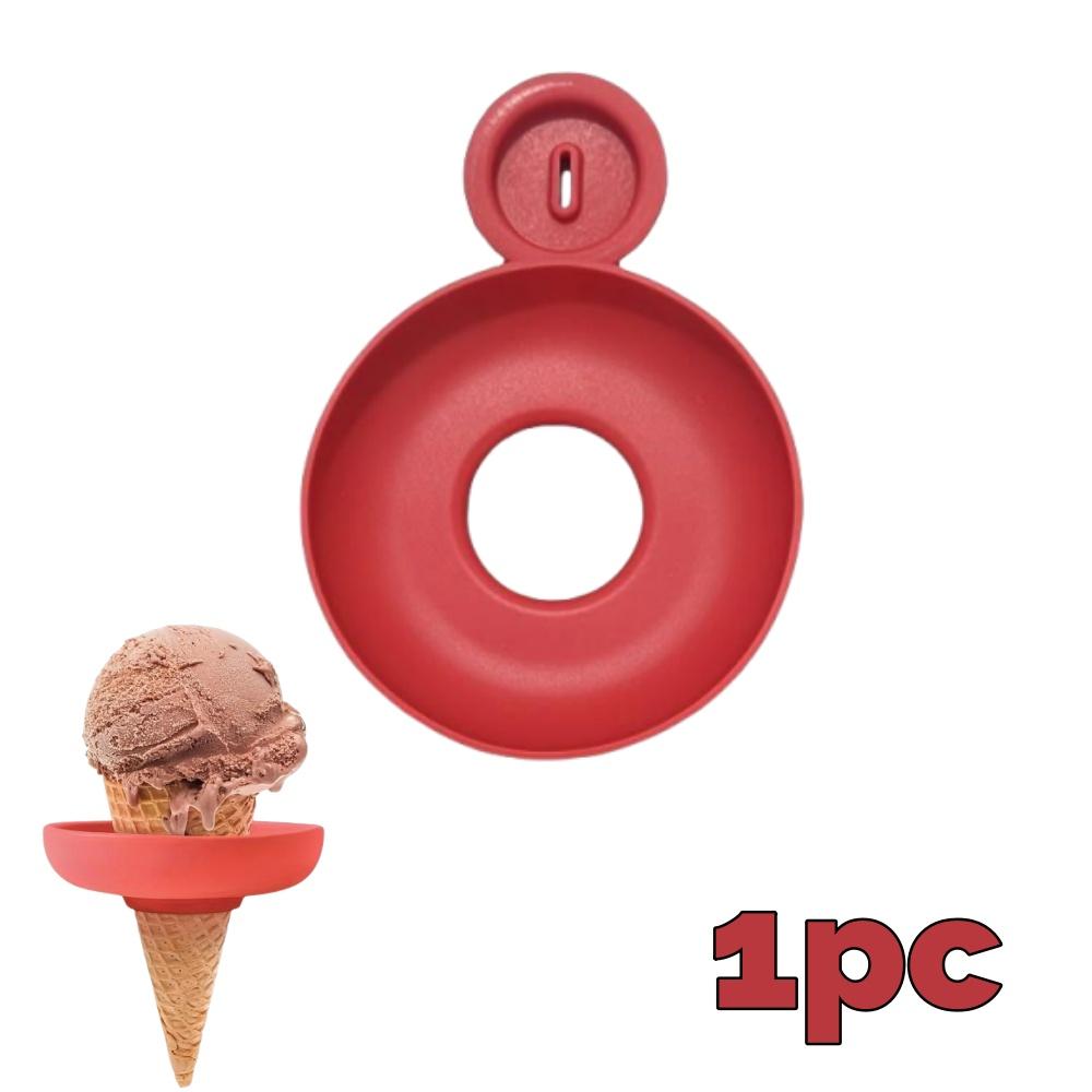 Silicone Ice Cream Holder Stand Summer Popsicle Holder Leak-Proof Support Drip Guard for Children's Ice Pop On-The-Go Snack Tray