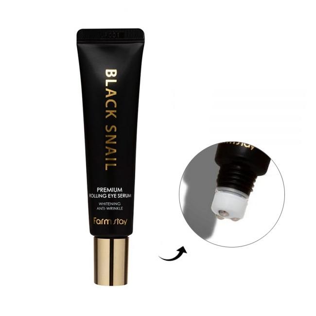 FARM STAY Black Snail Premium Rolling Eye Serum 25 ml (3 options) AUTHENTIC STORE