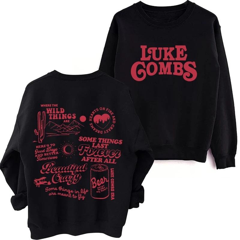 Luke Combs  Sweatshirt Harajuku Hip Hop Roun