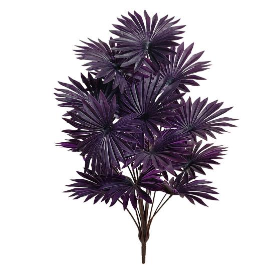 Фиолетовая искусственная пальма, реалистичная искусственная пальма, тропические листья, искусственные пальмовые ветви для Хэллоуина, Рождества, внутреннего и наружного декора