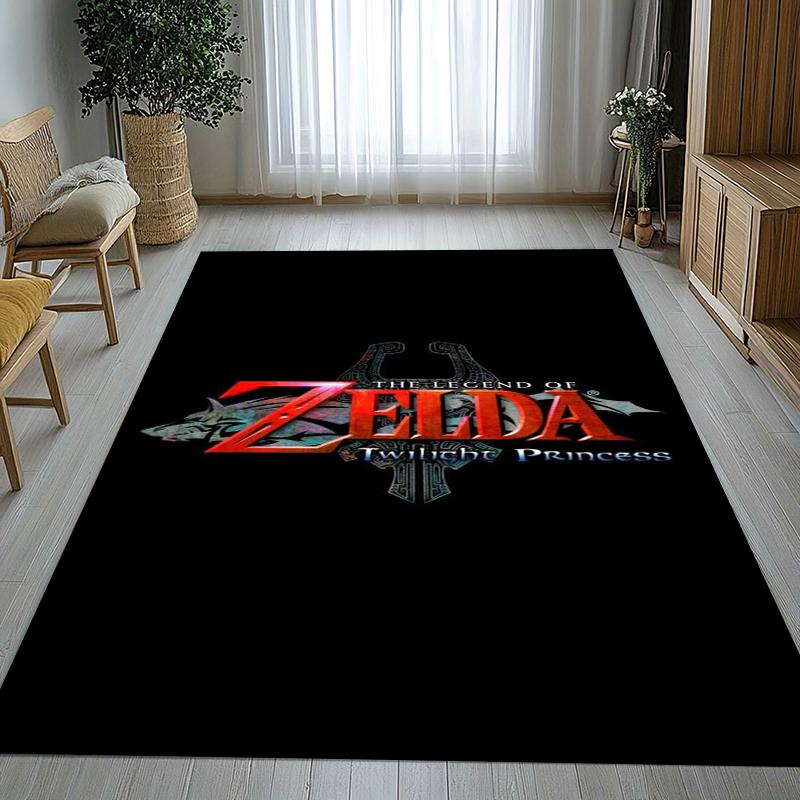 Retro Z-Zelda Cartoon Link Games Living Room Non-Slip Area Rug Soft Carpet for Bedroom Kids Playroom Sofa,Home Decor Doormat