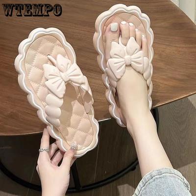 Женская летняя супермягкая верхняя одежда, шлепанцы Fairy Ins, нескользящие пляжные сандалии и тапочки на мягкой подошве