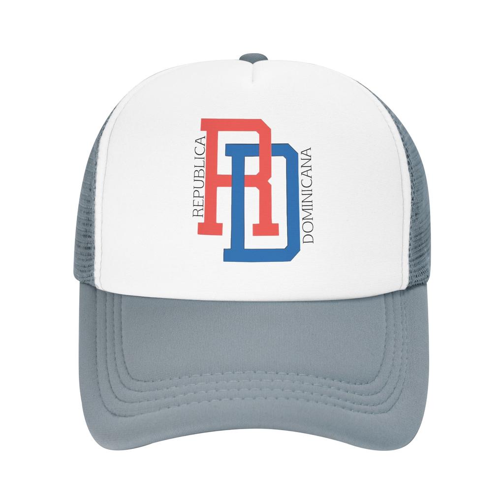 DR Dominican Republic Trucker Caps Unisex Women Outdoor  Dad Hat Sun Hats Racing Cap Adjustable Polyester Mesh Baseball Cap Summer