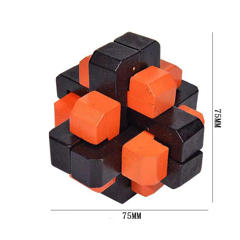 Luban Lock Puzzle Unlock Interlock Game IQ Test Wooden Brain Teasers For Adults Kids Logic Smart Mind Challenge Educational Toys