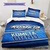 Постельное белье с узором HC Kometa Brno, Комплект с одеялом, Пододеяльник, Наволочка, Домашний подарок на день рождения (1 пододеяльник + 2 наволочки, без наполнителя)
