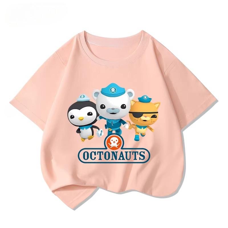 Potdemiel New Summer Style Pure Cotton Childrens TShirts Octonauts Print Unisex Size Comfortable and Breathable