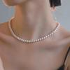 Japanese Akoya Pearl Necklace with Aurora Mirror Finish