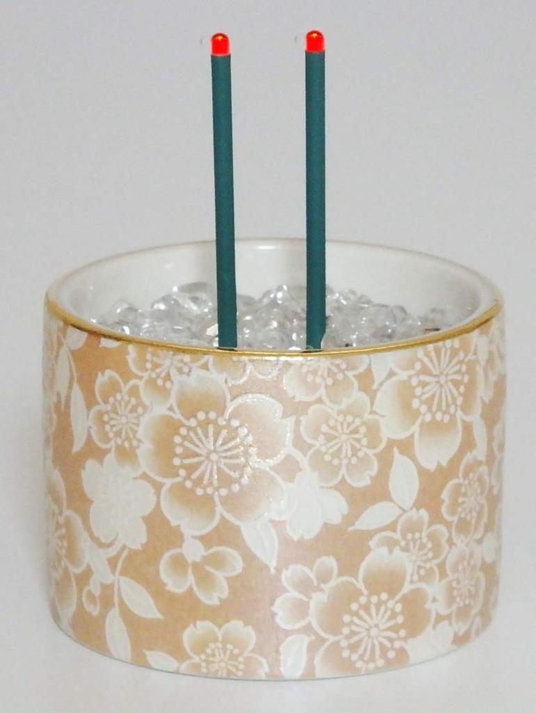 Ceramic Modern Buddhist Altar Fittings Yuika 5 Pieces Timer Type LED Combination Candle with Flickering Light LED Incense Stick with Buddha Flower and