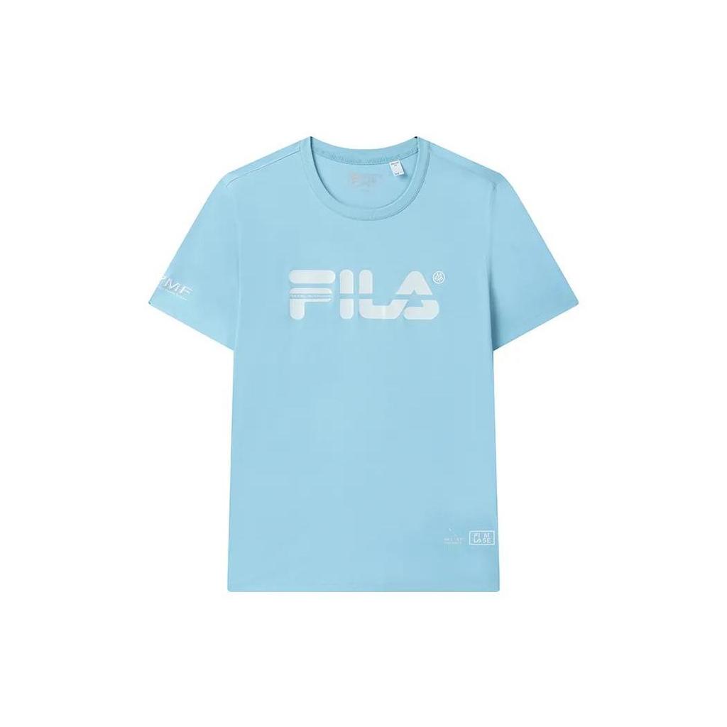 Fila Футболки Мужские Светло-голубые С круглым вырезом Умеренный прямой крой F11M329101F-LB