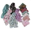 New Style Flower Printed Chiffon Scarf Fashion Moslim Hijap Summer Beautiful Floral Long Bandana Turkiye Headscarf Wraps