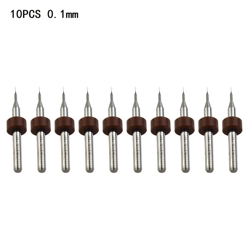 PCB Drill Bits Supplies Trimming Wood Workshop 10pcs Acrylic Aluminium Carbide