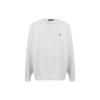 Polo FW21 вышитый логотип однотонный круглый вырез длинный свитер мужской свитер серый 710766772-004