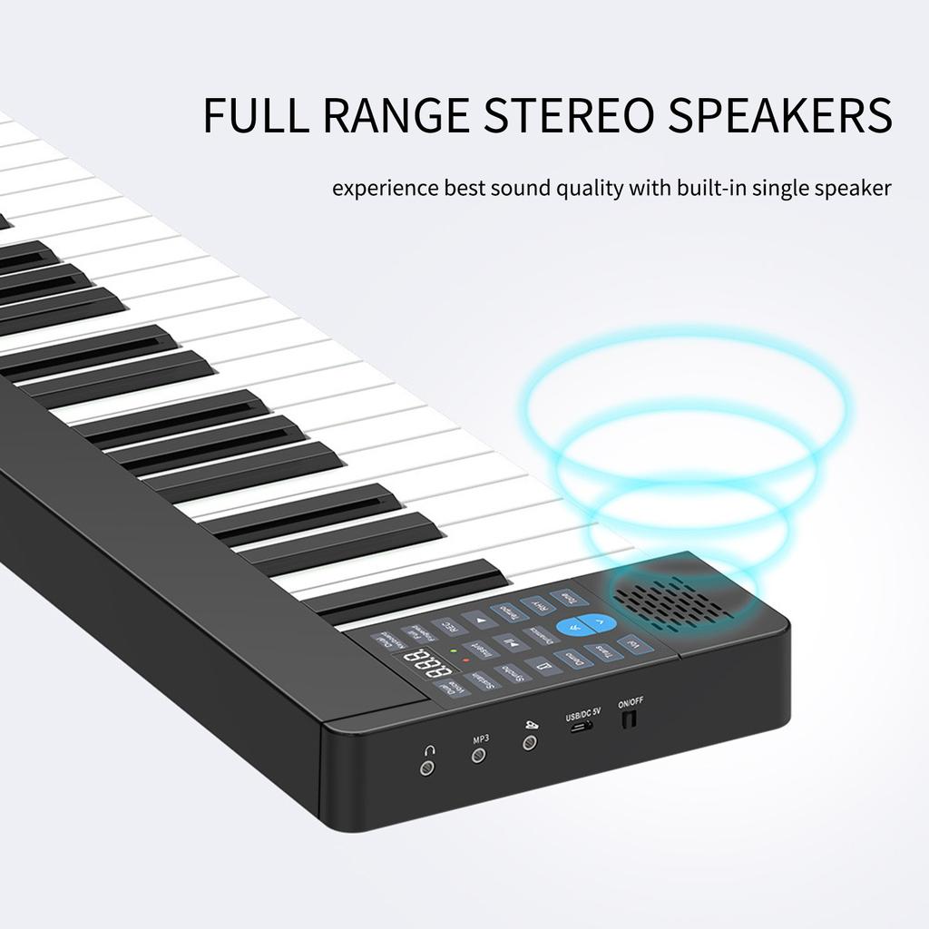 61-Key Foldable Electronic Piano Multifunctional Electronic Organ Folding Digital Piano 61 Keys