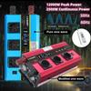 2500W Rated Power High Power Inverter DC 12V or 24V To 230V Inverter With 4 USB Ports, 3 EU AC Sockets Conversion Adapter Camping Home