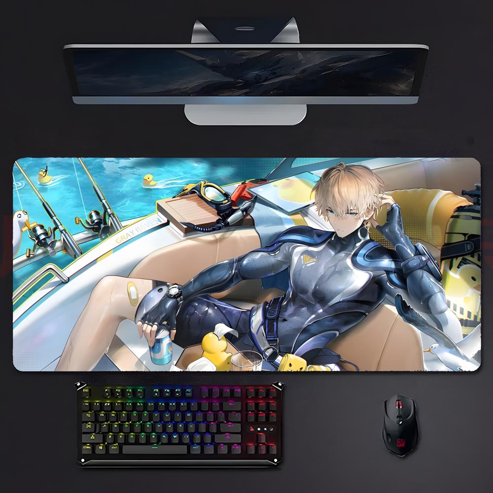 Cool Futuristic Game PPunishing Gray Raven Mouse Pad Large Gaming Mousepad With Stitched Edges Thickened Desk Mat Pc