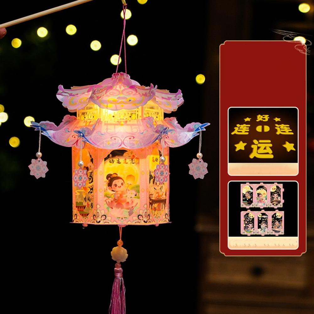 Glowing Mid-Autumn Festival Lantern Chinese Style Handheld Lantern Bunny Lantern Kit Wedding Decor